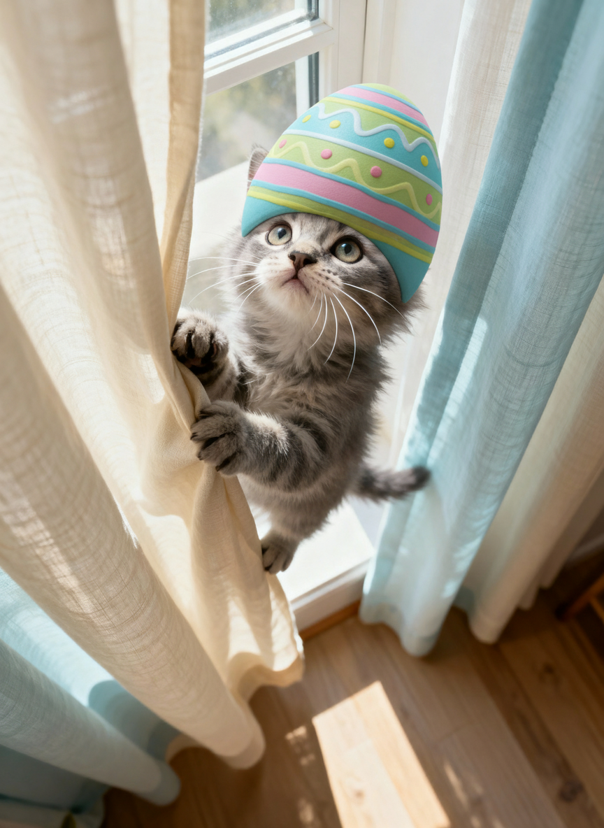 Easter Egg - Giant colorful Easter egg on head