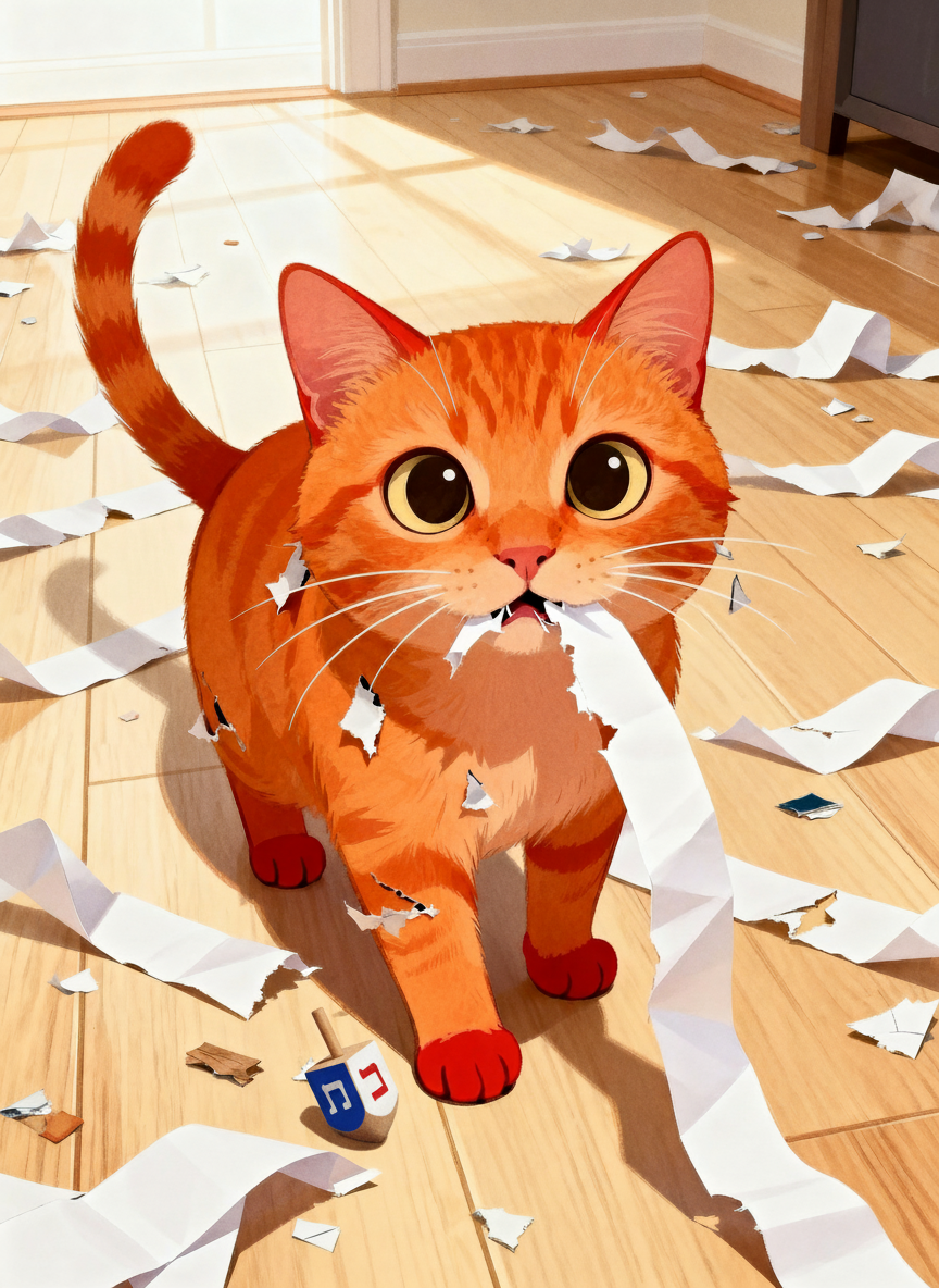 Dreidel - Traditional spinning top with Hebrew letters