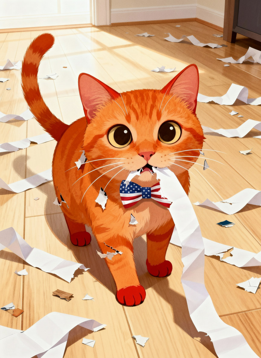 Flag Bow Tie - American flag patterned bow tie