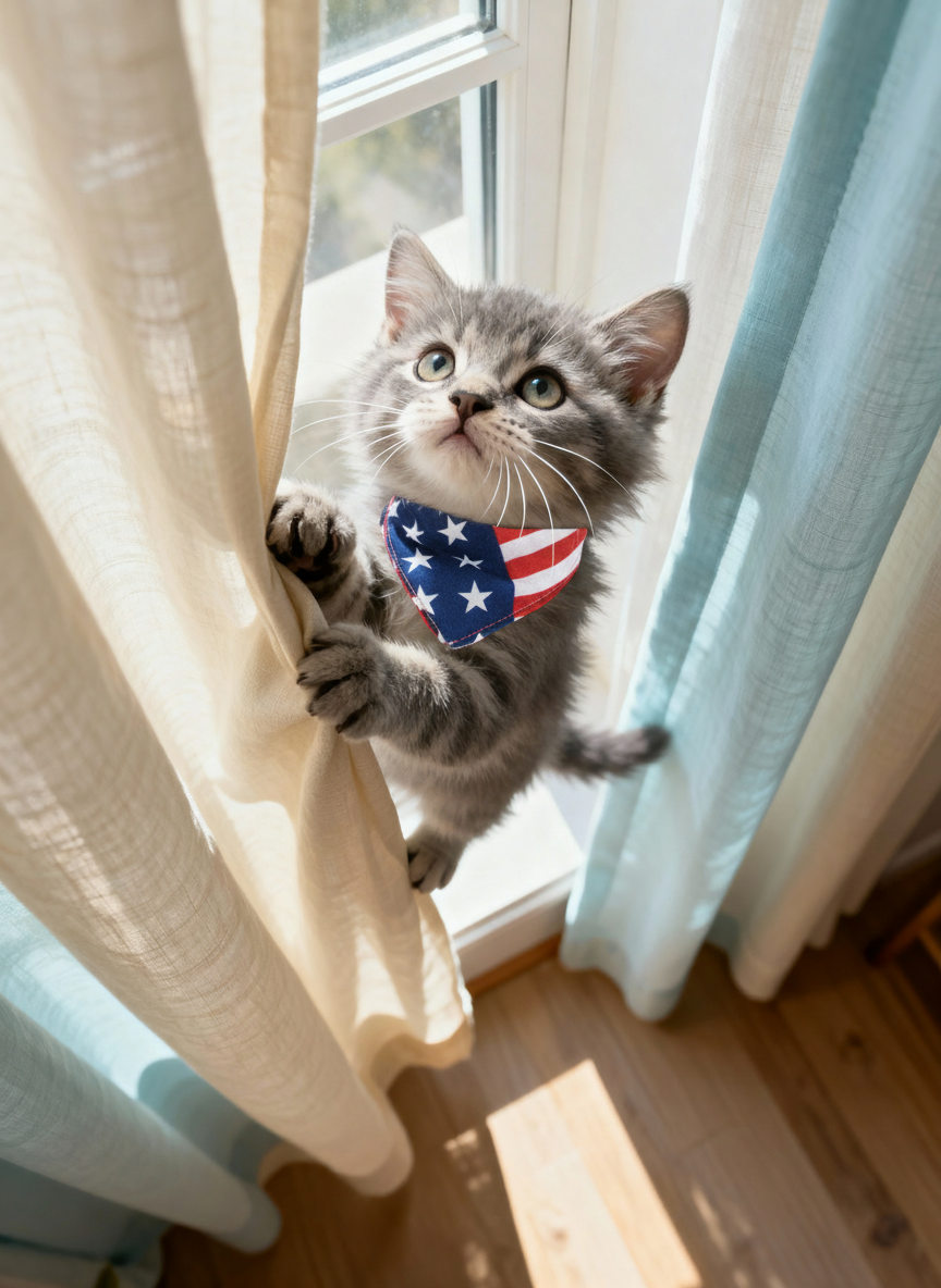 Patriotic Bandana - Bandana with stars and stripes pattern