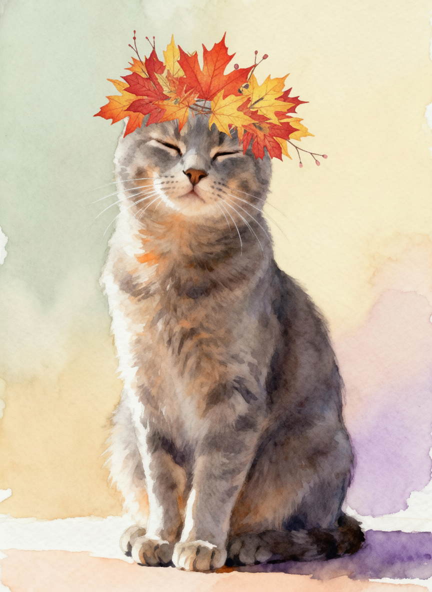 Autumn Leaf Crown - Crown made of colorful fall leaves